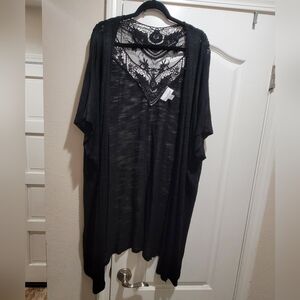 Avenue Crochet & Lace Back Cardigan – Size 26/28 Like New